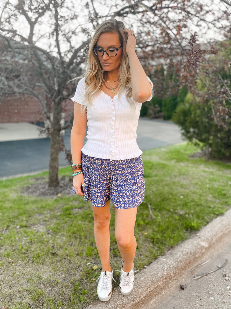 Poppy Button Down Knit Blouse