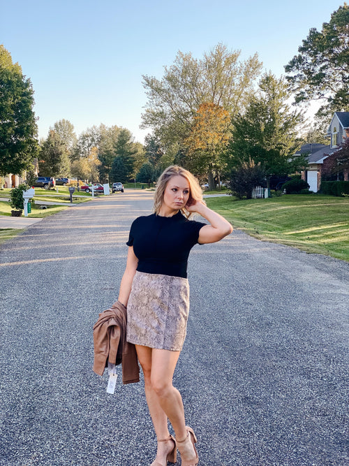 Darcy Snake Skin Skirt
