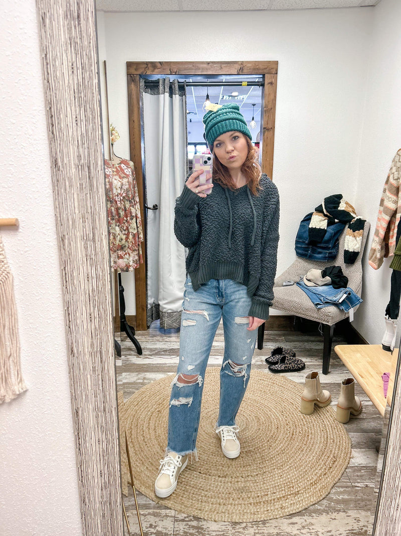 Bylee Alpaca Textured Hoodie