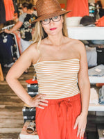 Striped Ribbed Tube Top