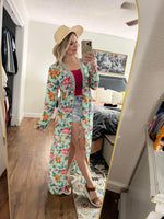 Floral Self Tie Kimono