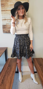 Reign Satin Tiered Mini Skirt