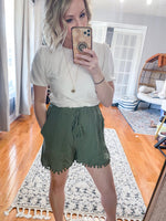 Tassel Tie Pom Shorts