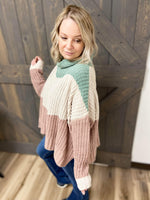 Isabel Colorblock Cowlneck Sweater