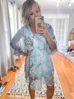 Miranda Blue Paisley Dress