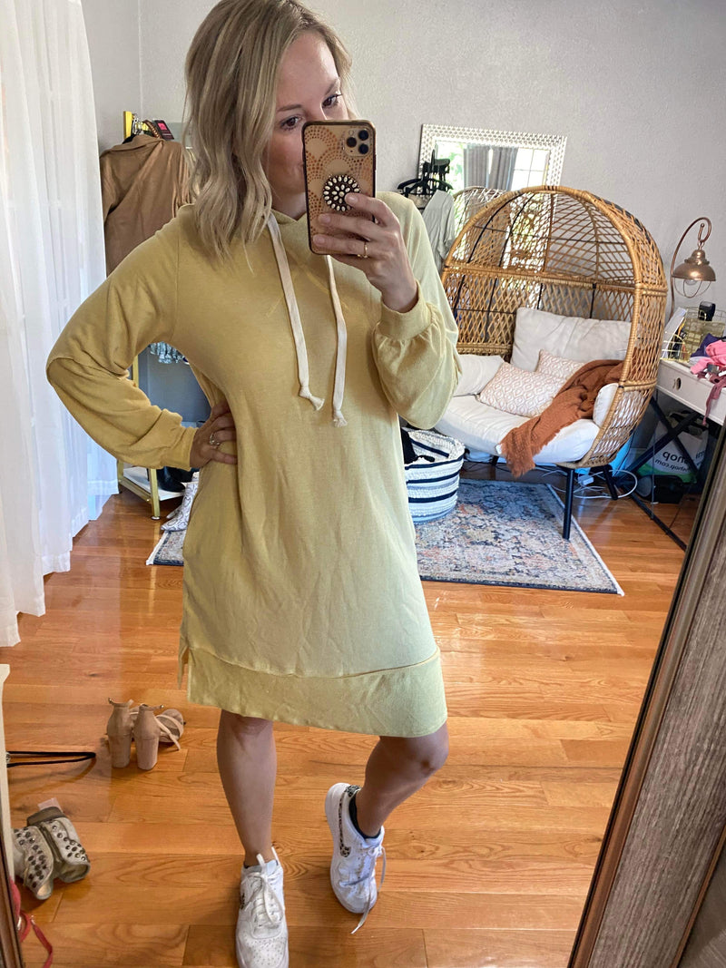 Bella Mustard Hooded Tunic