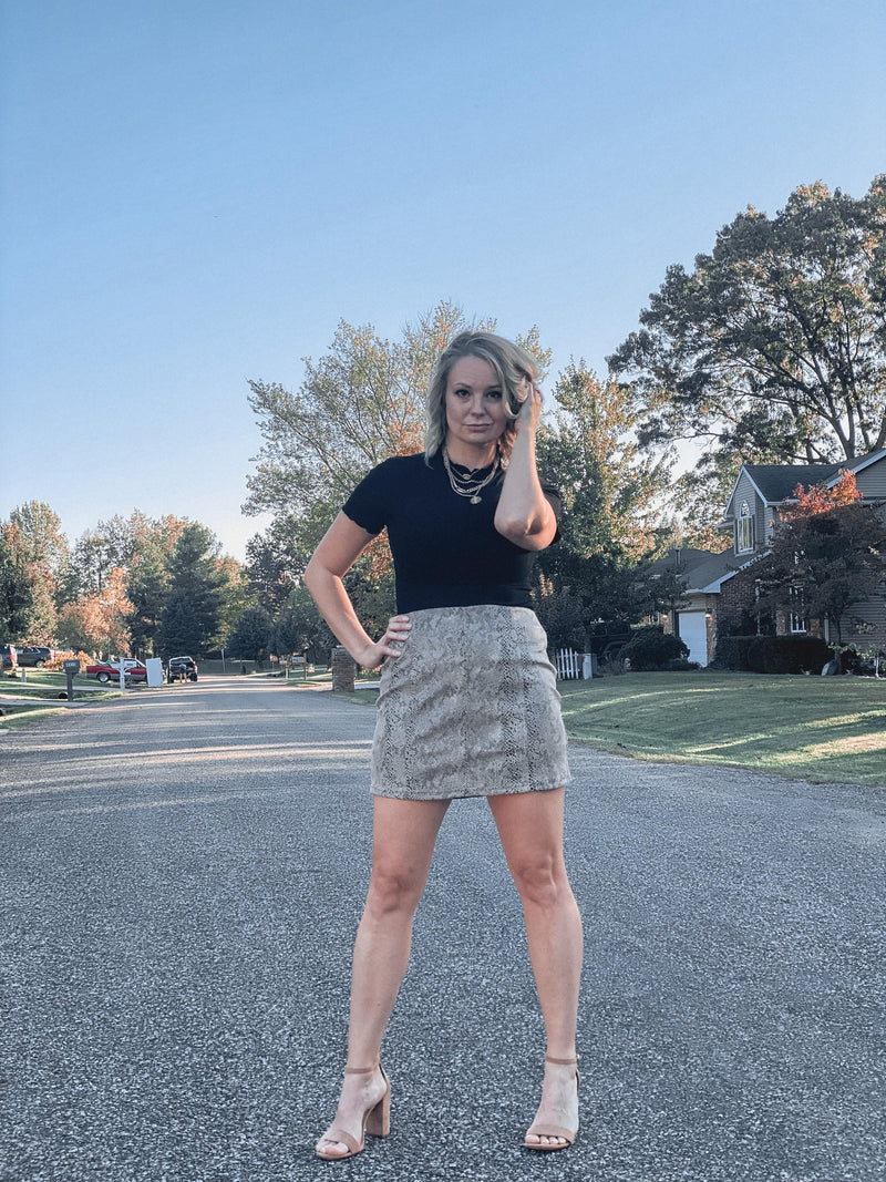 Darcy Snake Skin Skirt