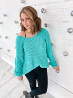 Tawny V-neck Chenille Sweater - Trendsetters Fashion Boutique