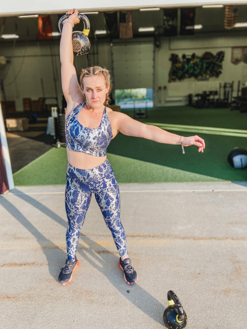Snake Skin Foil Print Leggings