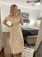 Ruffle Smocked Waist Floral Maxi Dress