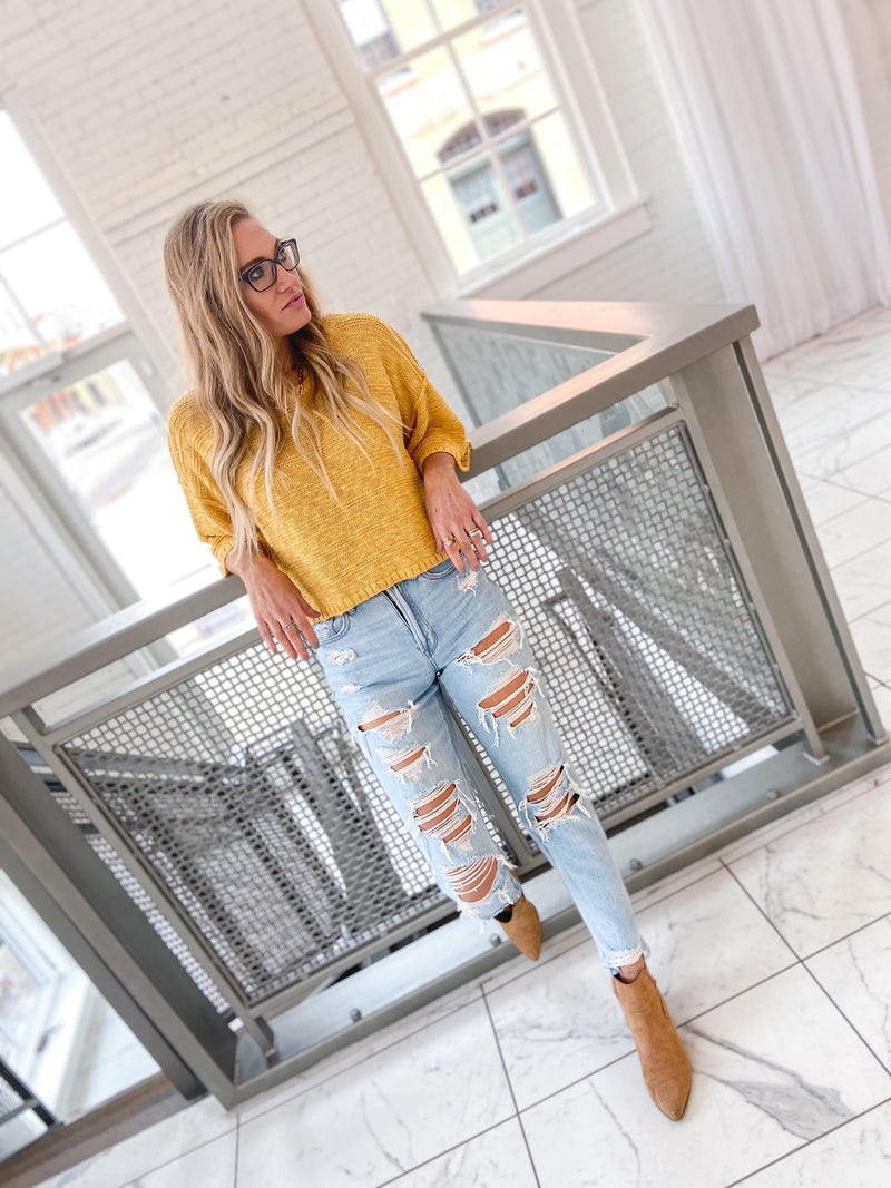 Field of Flowers Crop Sweater