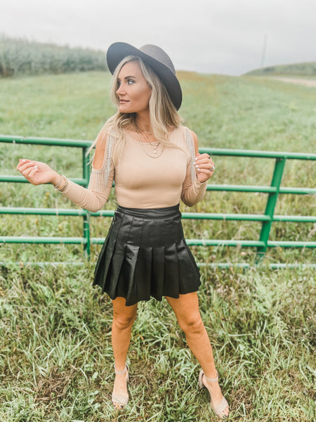 Faux Leather Pleated Skirt – Trendsetters Fashion Boutique