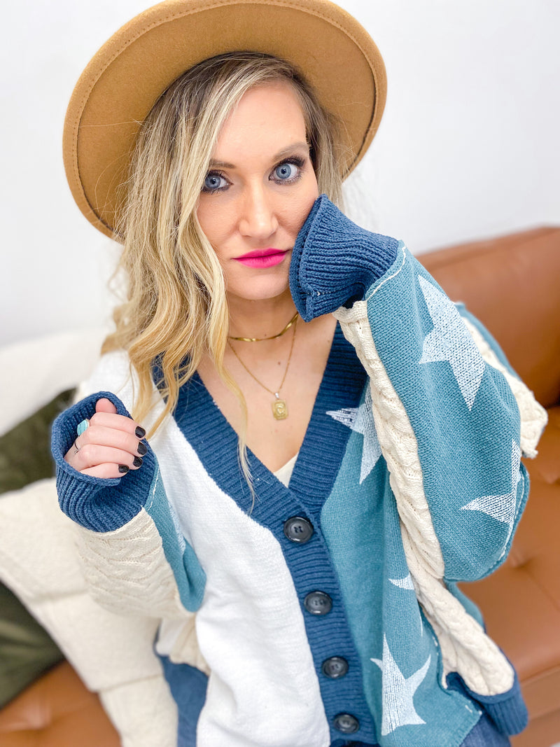 Forest Star Cropped Cardigan