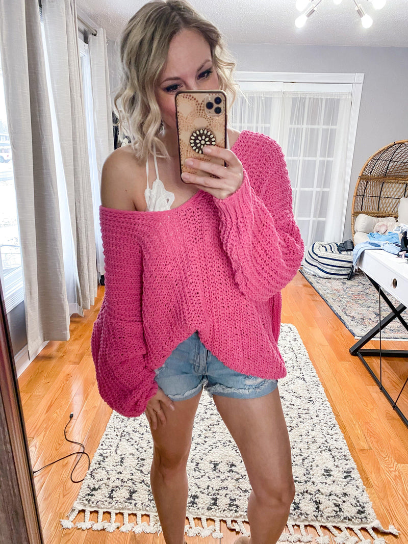 Tawny V-neck Chenille Sweater - Trendsetters Fashion Boutique
