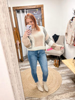 Stanley Colorblock Cable Knit Sweater