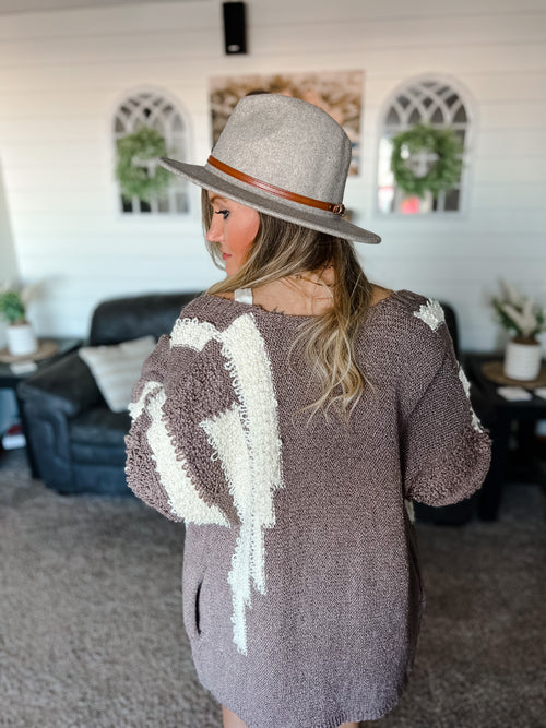 Abstract Loop Stitch Cardigan