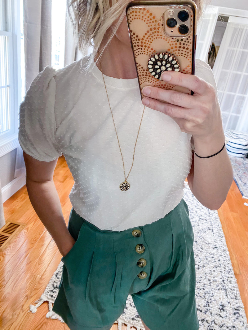 Madalynn Button Down Shorts