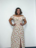 Ruffle Smocked Waist Floral Maxi Dress