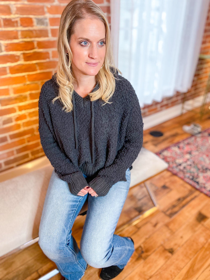 Bylee Alpaca Textured Hoodie