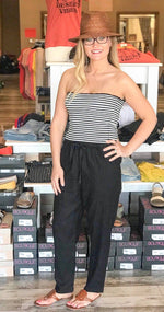Striped Ribbed Tube Top