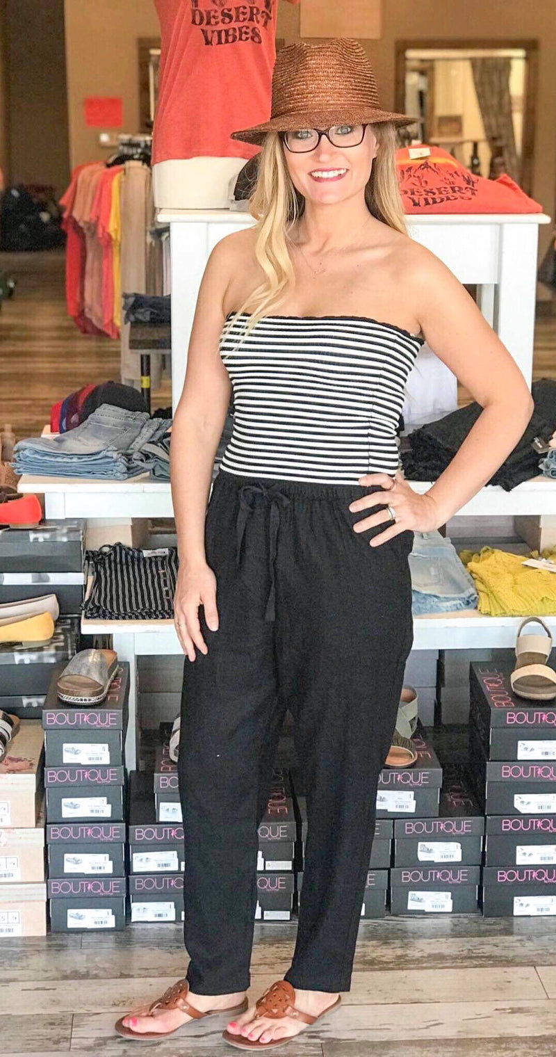 Striped Ribbed Tube Top