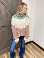 Isabel Colorblock Cowlneck Sweater