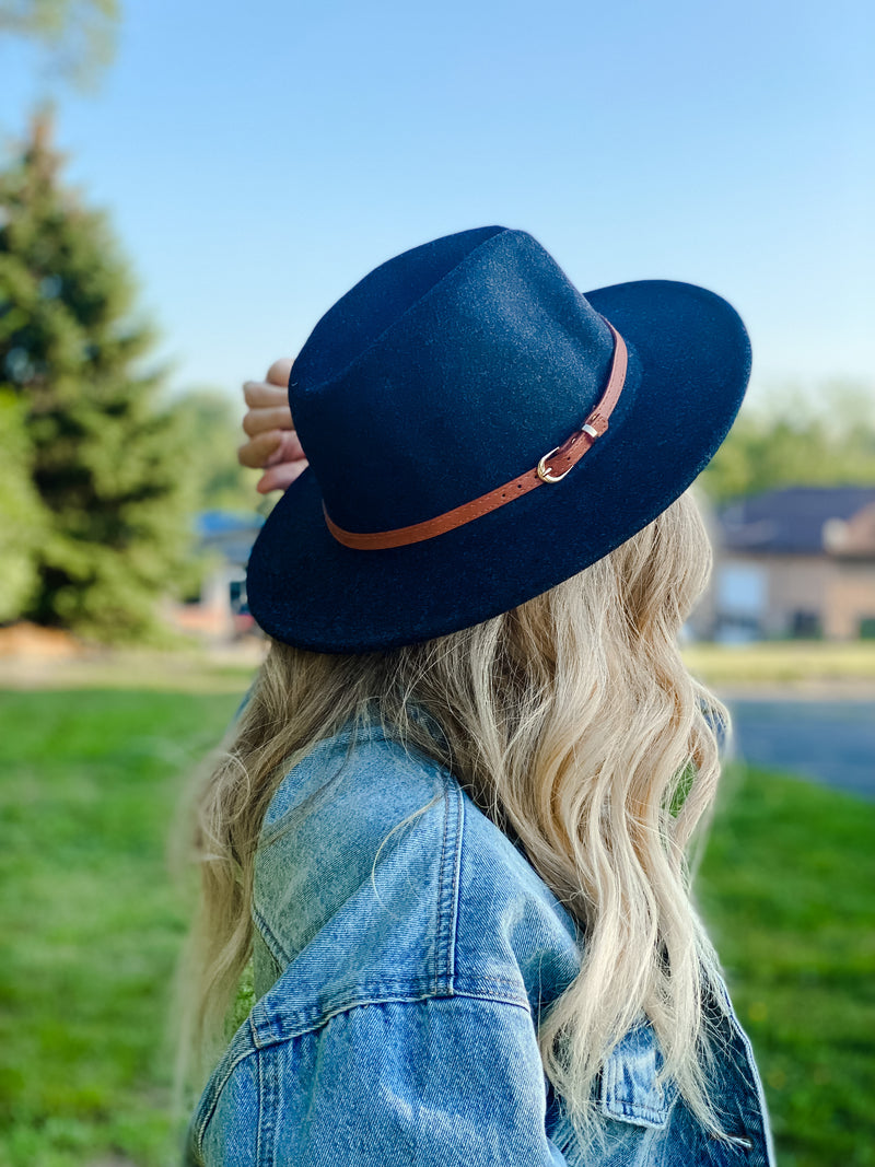 Esther Panama Hat with Brown Belt