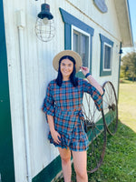 Beverly Plaid Front Tie Dress