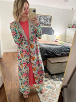 Floral Self Tie Kimono