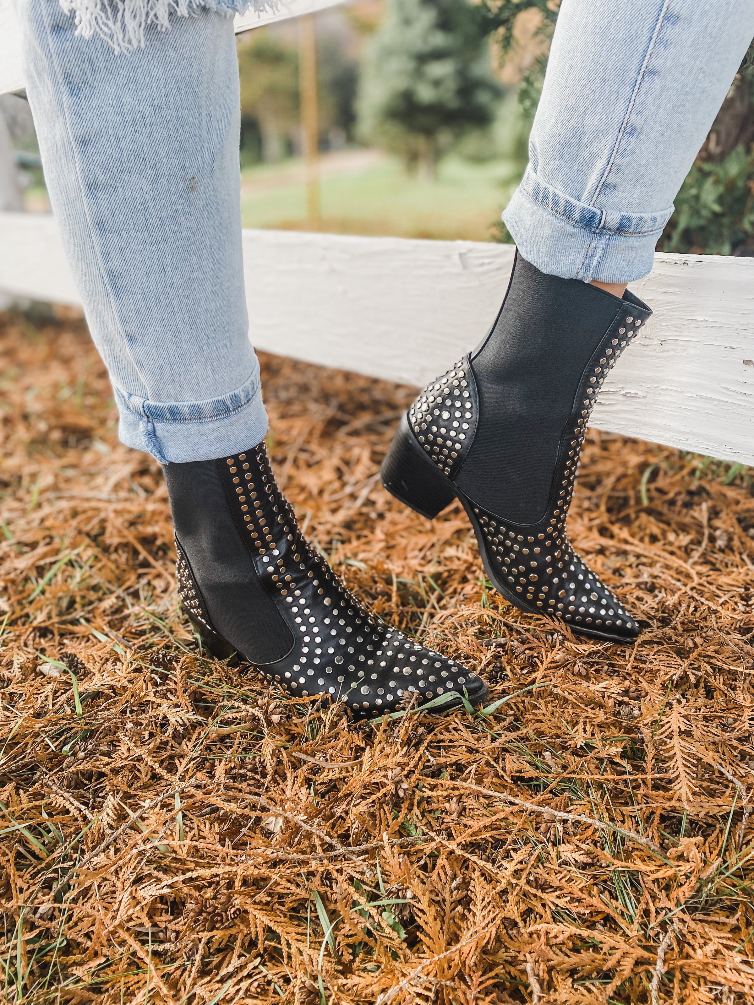 Zara studded black boots Clearance