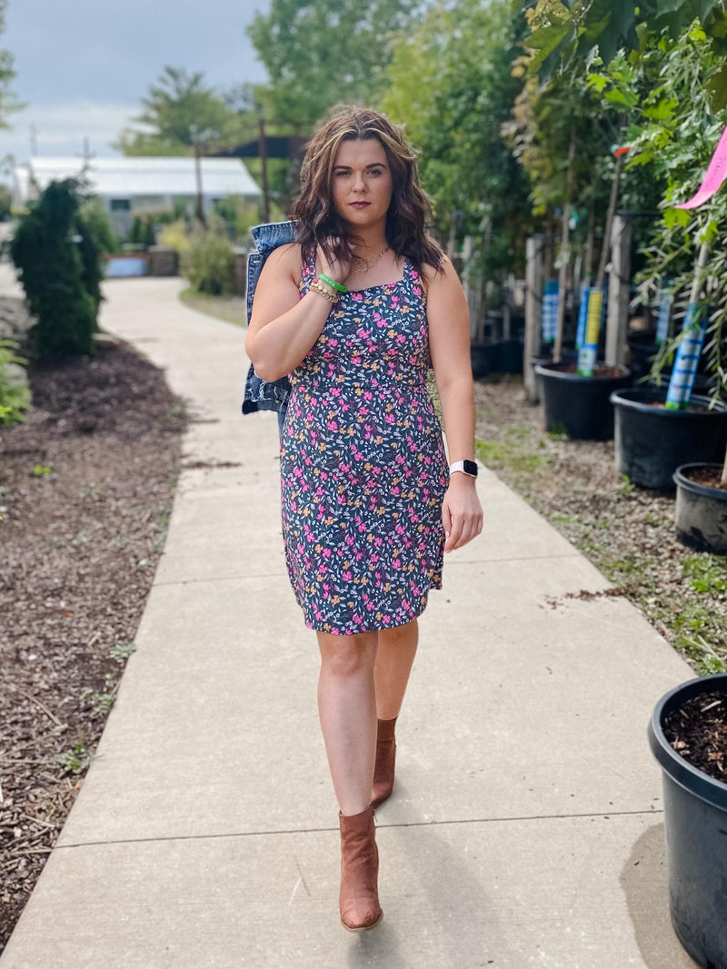 Kaitlyn Floral Square Neck Dress