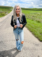 Cristy Vegan Leather Moto Jacket