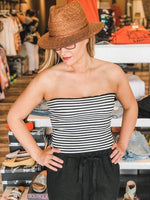 Striped Ribbed Tube Top