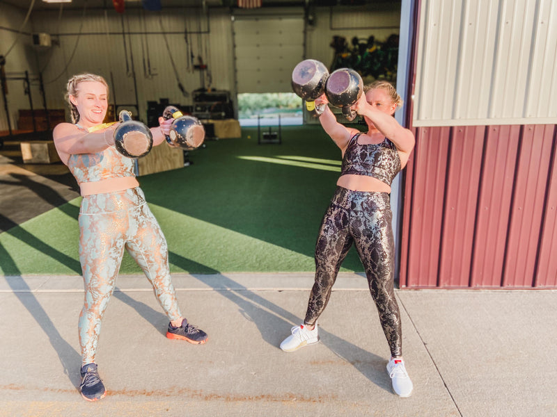 Snake Skin Foil Print Leggings
