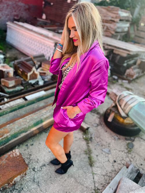 Ali Satin Blazer