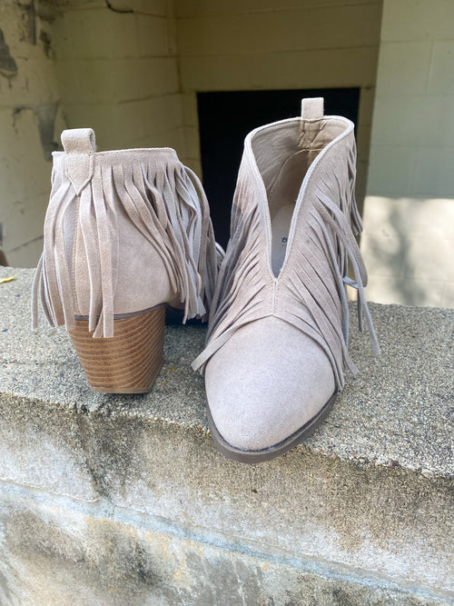 Carrie Fringe Booties