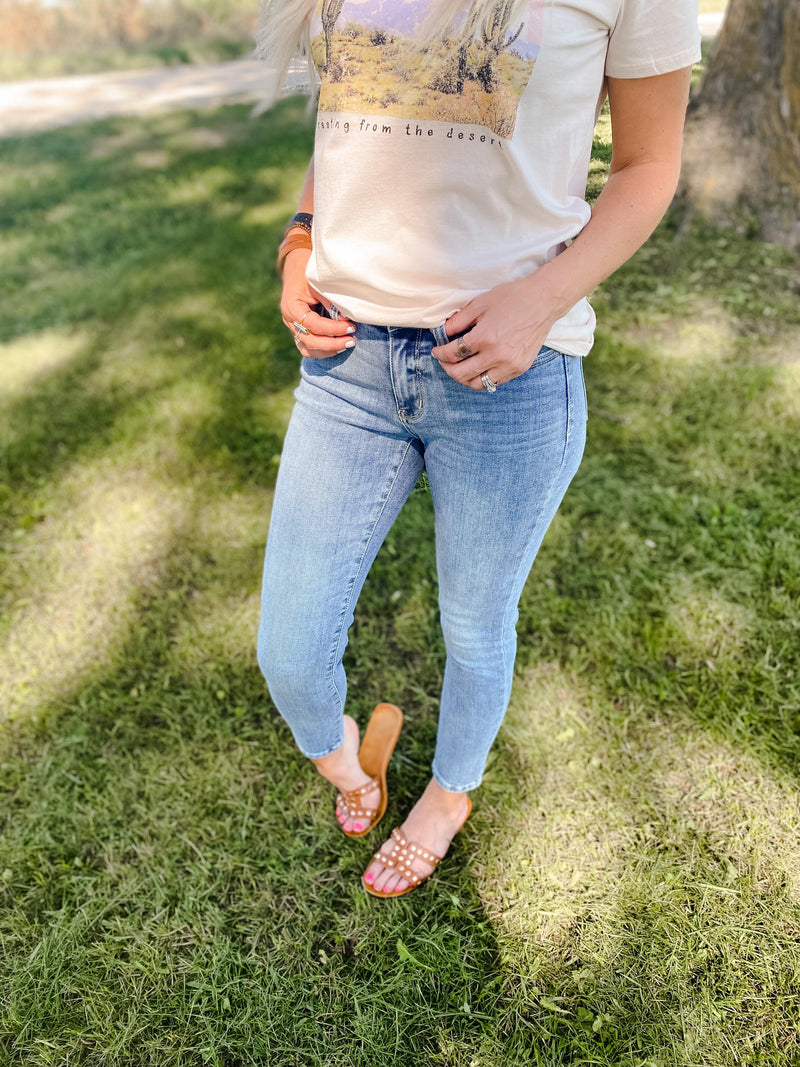 Megan Mid RIse Skinny Crop Jeans