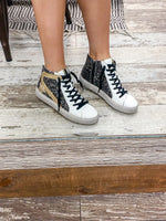 Pia Black Sparkle High Top Sneakers