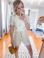 Madalynn Button Down Shorts