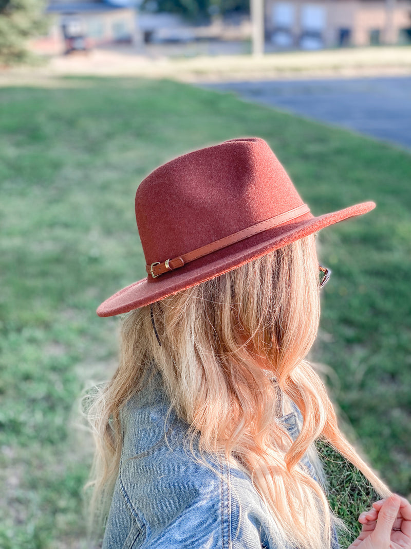 Esther Panama Hat with Brown Belt