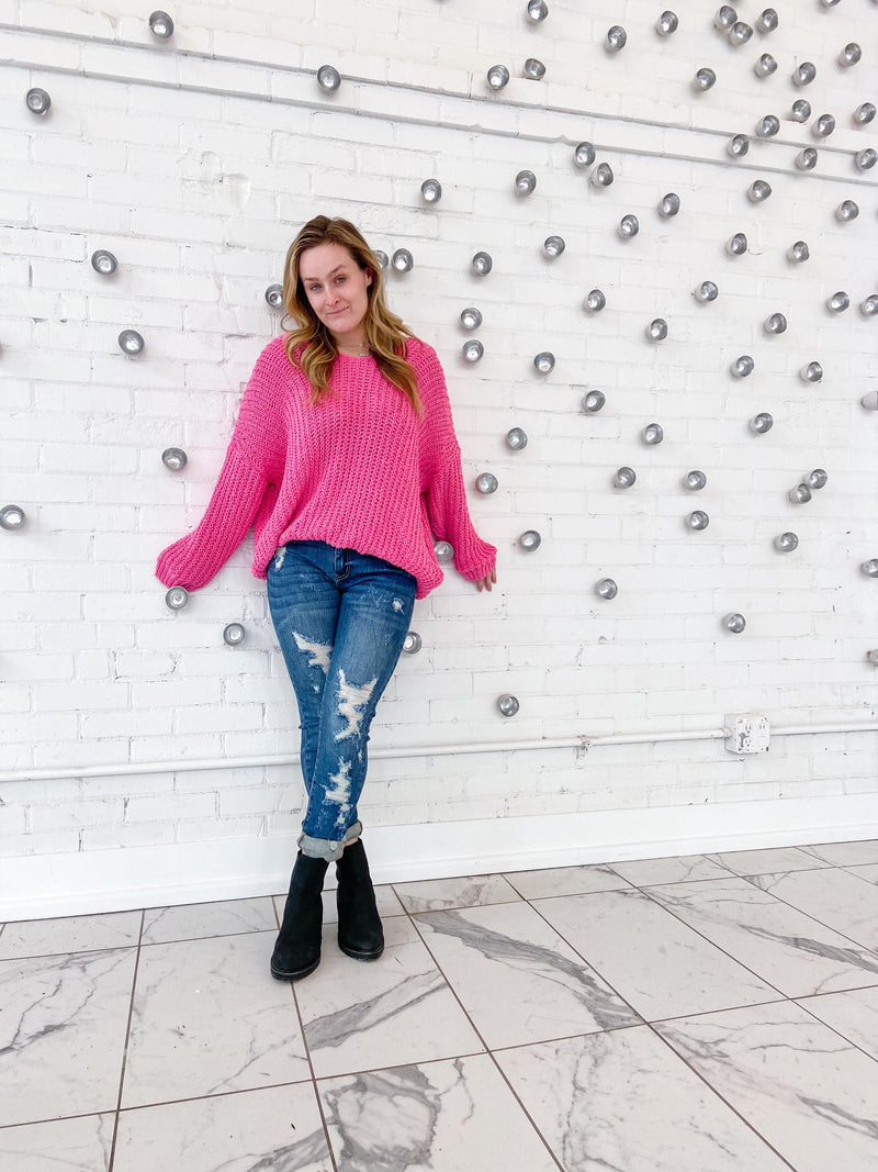 Tawny V-neck Chenille Sweater - Trendsetters Fashion Boutique
