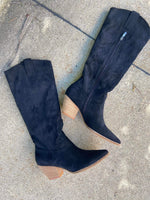 Beatrice Faux Suede Tall Cowboy Boot