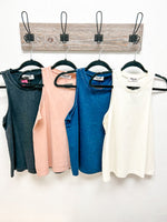  high neck relaxed fit tank top 