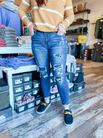 Rory Patched Destroyed Skinny Jeans - Trendsetters Fashion Boutique