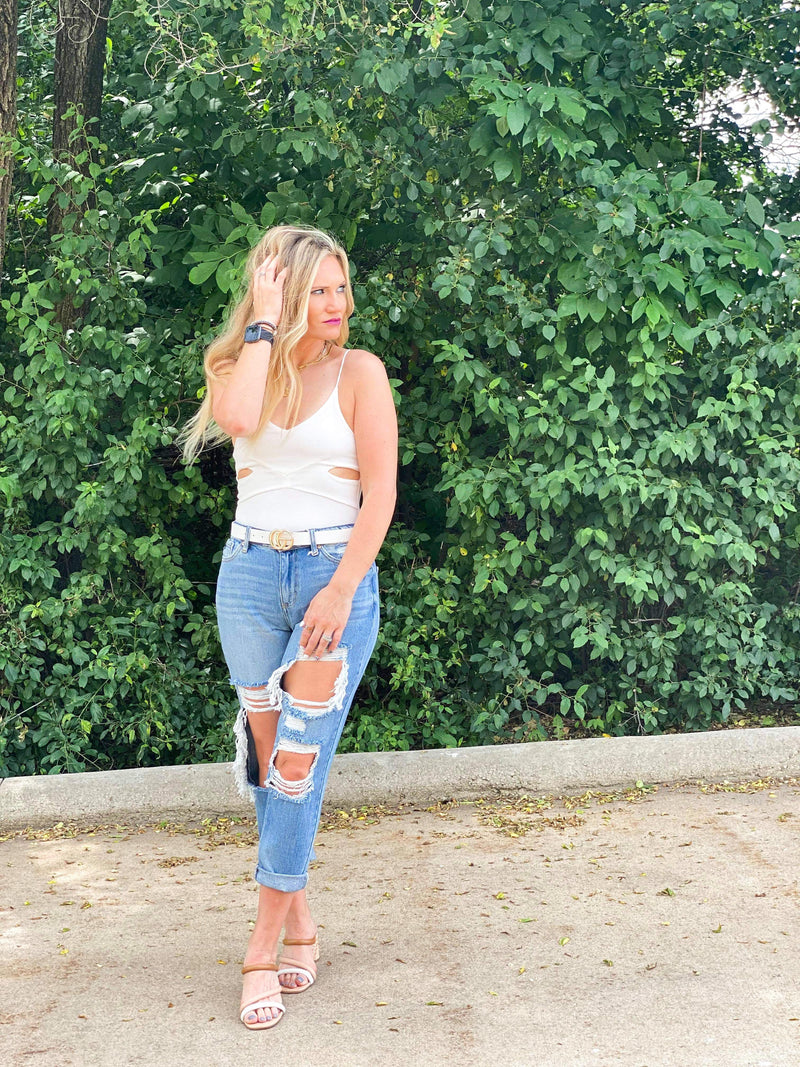 Danielle Cut Out Side Bodysuit