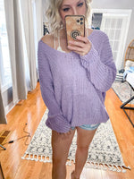 Tawny V-neck Chenille Sweater - Trendsetters Fashion Boutique
