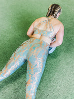 Snake Skin Foil Print Sports Bra